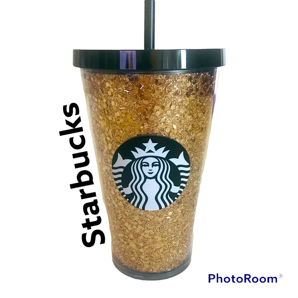 Christmas Starbucks Holiday Gold Sparkle Tumbler